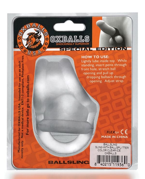 Oxballs Ballsling Ball Split Sling - Clear Ice - Image 5