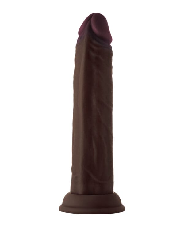 Shaft Model J Flexskin Liquid Silicone 8.5" Dong - Mahogany - Image 2