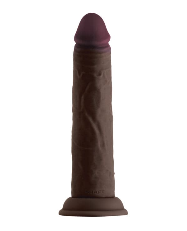 Shaft Model J Flexskin Liquid Silicone 8.5" Dong - Mahogany - Image 3