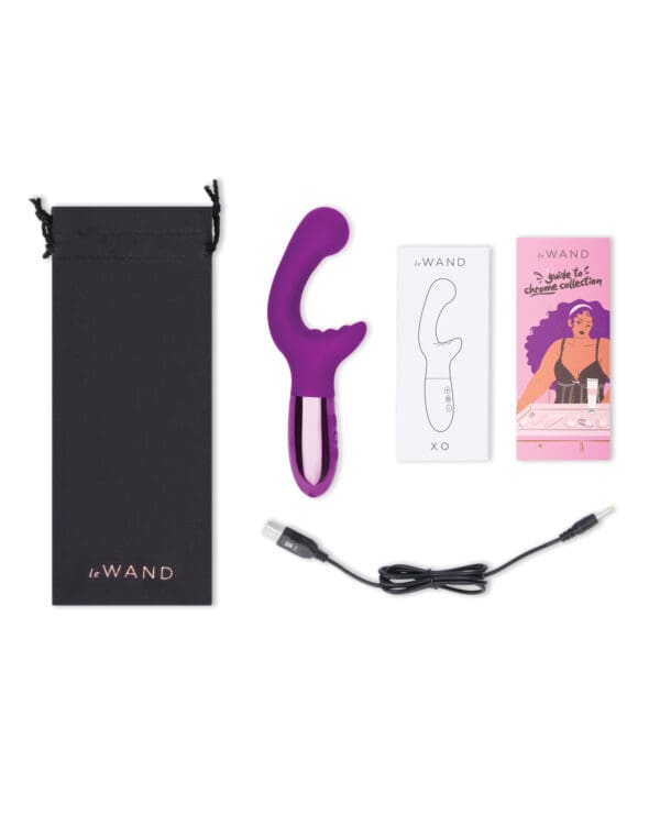 Le Wand XO Double Motor Wave Rechargeable Vibrator - Cherry - Image 5
