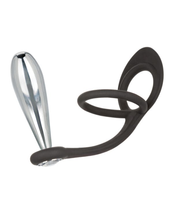 Star Fucker Glider Gem Plug w/Silicone Enhancer - Black - Image 3