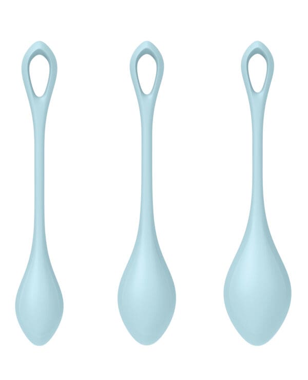 Satisfyer Yoni Power 2 Balls Training Set - Light Blue - Image 3