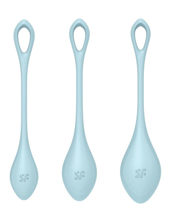 Satisfyer Yoni Power 2 Balls Training Set - Light Blue - Image 4