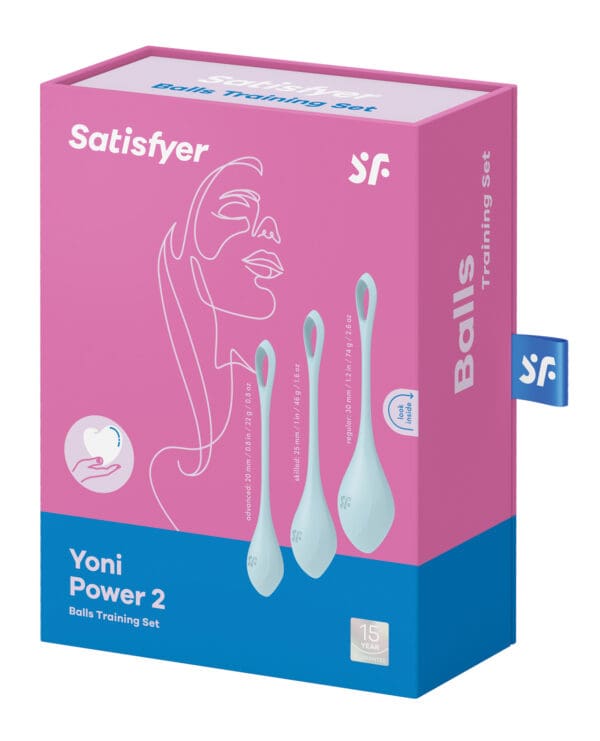 Satisfyer Yoni Power 2 Balls Training Set - Light Blue - Image 5