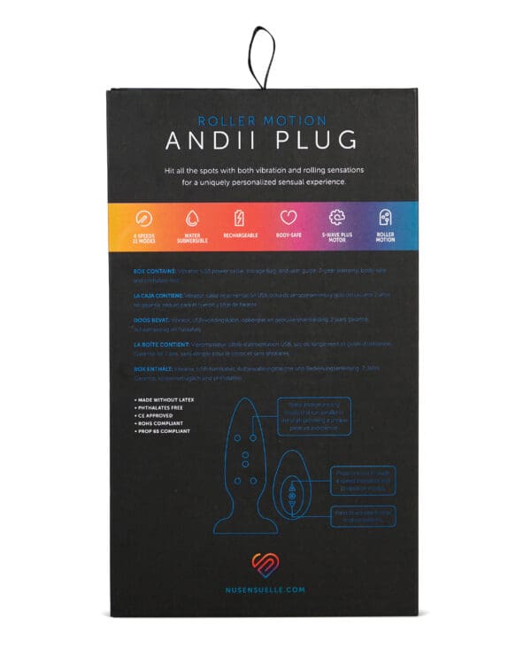 Nu Sensuelle Andii Vertical Roller Motion Butt Plug - Ultra Violet - Image 2