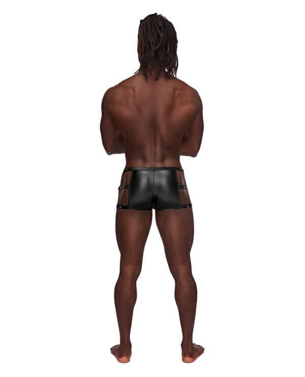 Fetish Vulcan Nylon Spandex Caged Short Black L/XL - Image 3