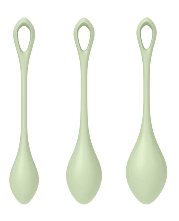 Satisfyer Yoni Power 2 Balls Training Set - Light Green - Image 3