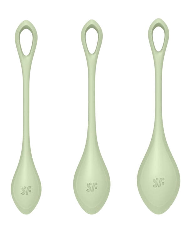 Satisfyer Yoni Power 2 Balls Training Set - Light Green - Image 4