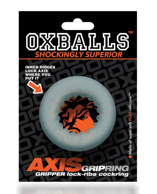 Oxballs  Axis Rib Griphold Cockring - Clear Ice - Image 3