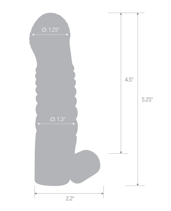 Blue Line C & B 5.25" Vibrating Penis Enhancing Sleeve Extension - Smoke - Image 4