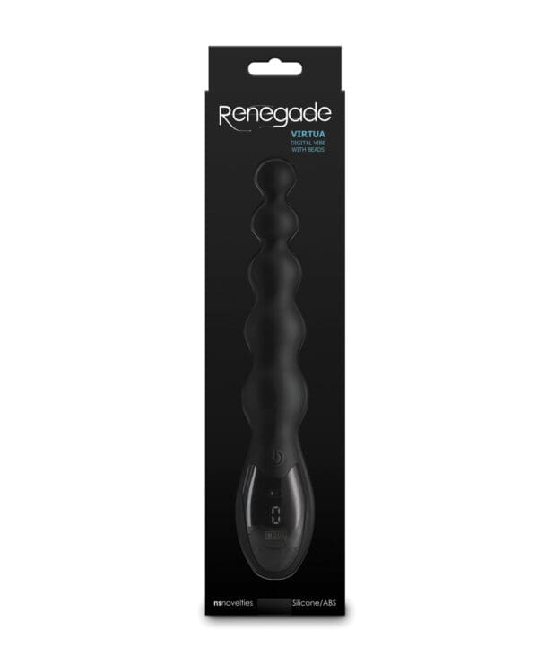 Renegade Virtua Digital Beaded Anal Vibrator - Black - Image 2