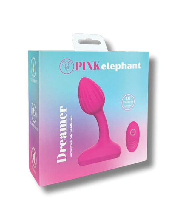 Pink Elephant Dreamer Rechargeable Vibe w/Remote - Pink - Image 3