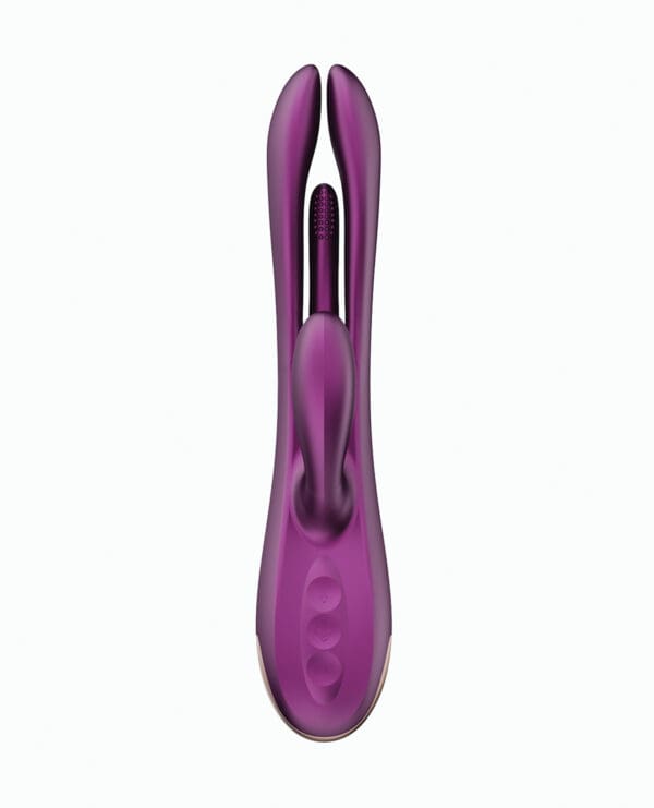 Terri App Controlled Kinky Finger Tapping Rabbit Vibrator - Purple - Image 2