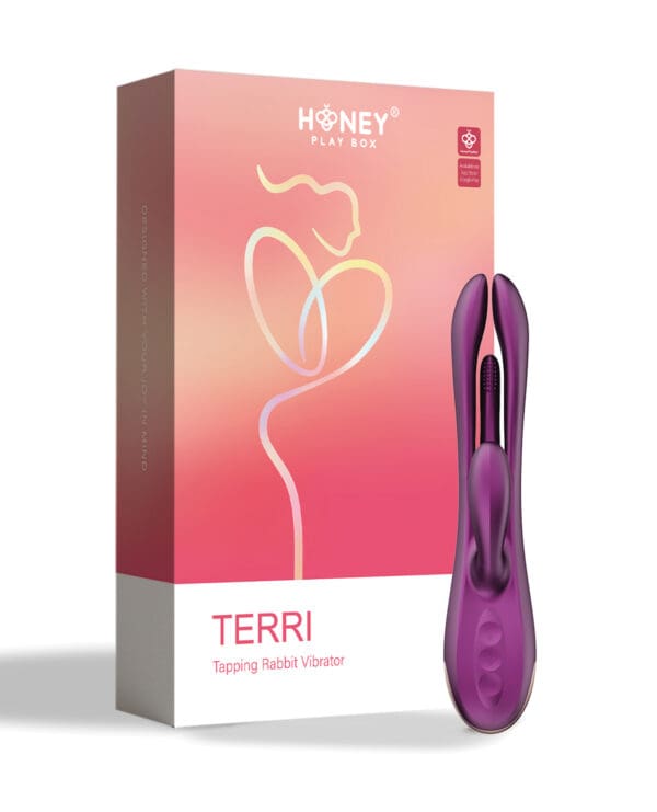 Terri App Controlled Kinky Finger Tapping Rabbit Vibrator - Purple - Image 5
