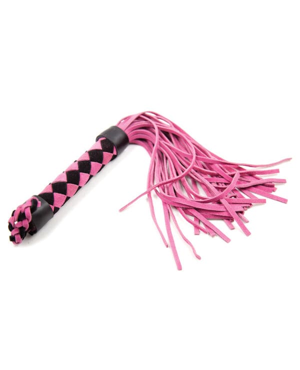 Plesur 15" Leather Flogger - Pink - Image 2