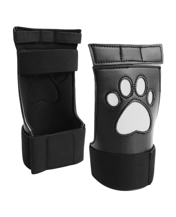 Shots Ouch Puppy Play Paw Cut-Out Gloves - White - Image 3