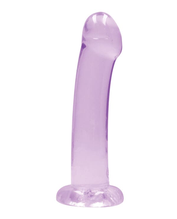 Shots RealRock Crystal Clear 7" Dildo  - Purple - Image 2