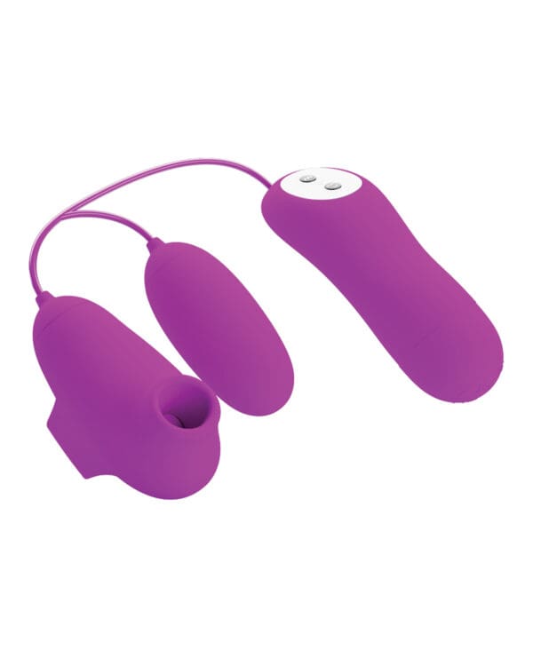 Pretty Love Suction & Vibro Bullets - Fuchsia - Image 3