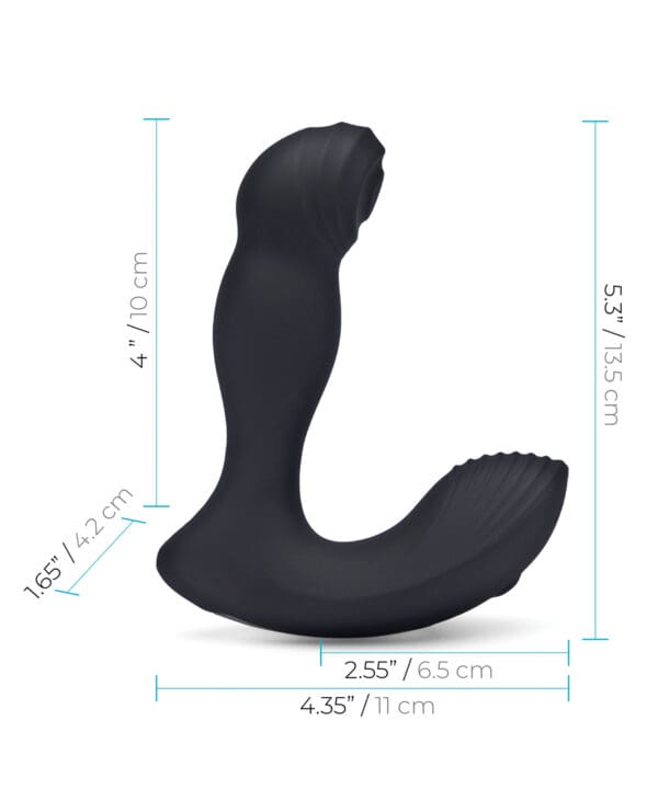 Blue Line Vibrating Prostate Thumper w/Remote - Black - Image 5