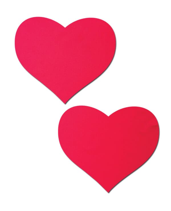 Pastease Basic Heart Black Light Reactive - Neon Red O/S - Image 2