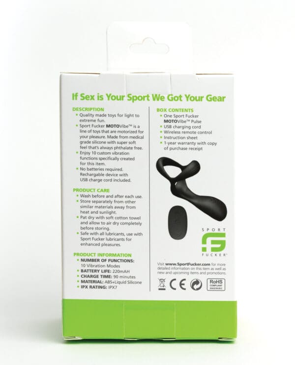 Sport Fucker Motovibe Pulse Cockring - Black - Image 2