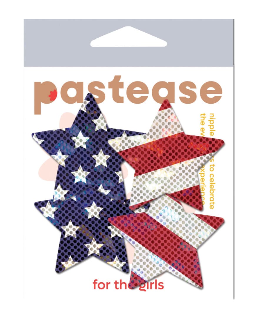 Pastease Premium Petites Glittering Stars & Stripes  - Red/White/Blue O/S