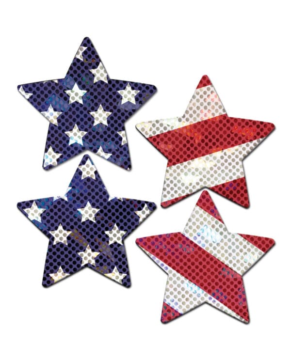 Pastease Premium Petites Glittering Stars & Stripes  - Red/White/Blue O/S - Image 2