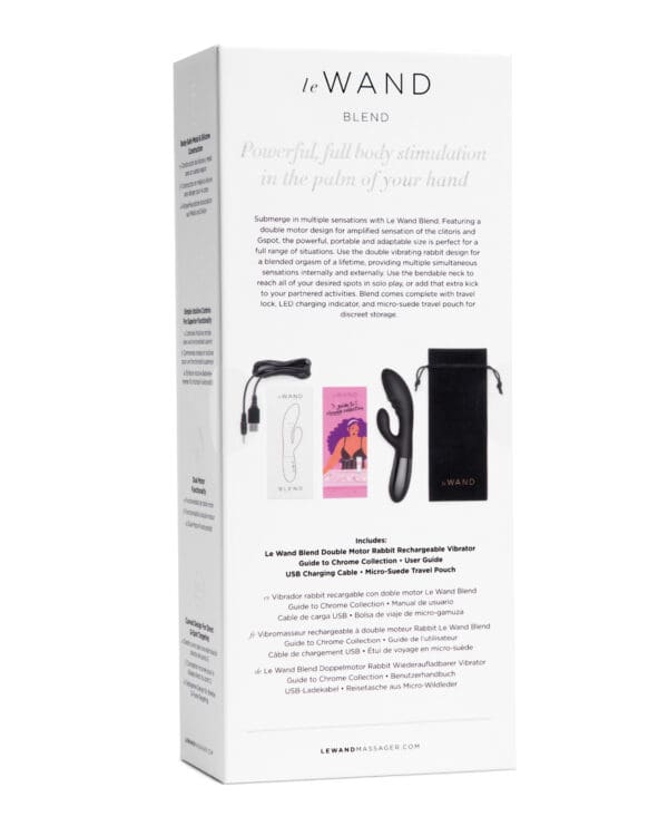 Le Wand BLEND Double Motor Rabbit Rechargeable Vibrator - Black - Image 2