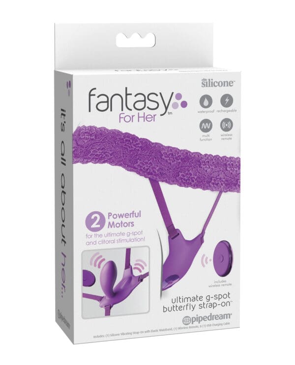 Fantasy For Her Ultimate G-Spot Butterfly Strap On - Purple
