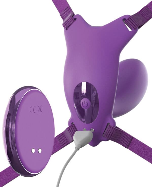 Fantasy For Her Ultimate G-Spot Butterfly Strap On - Purple - Image 3