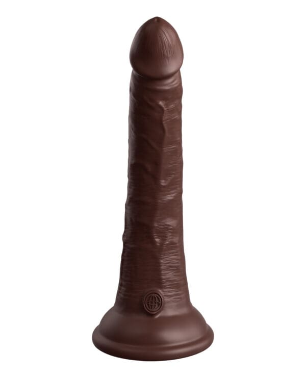King Cock Elite 7" Dual Density Silicone Cock - Brown - Image 3