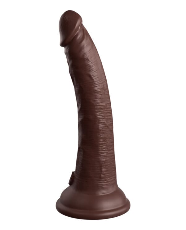 King Cock Elite 7" Dual Density Silicone Cock - Brown - Image 4