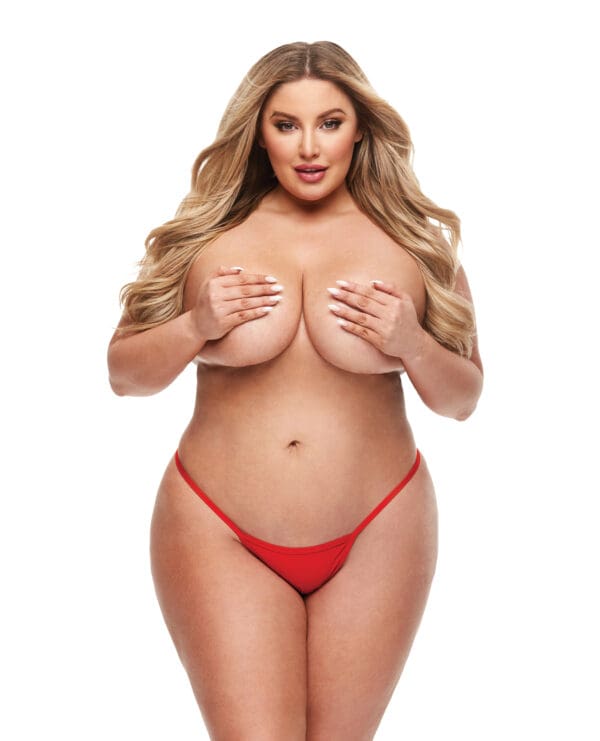 Secrets Microfiber G-String & Panty Vibe - Red QN - Image 2