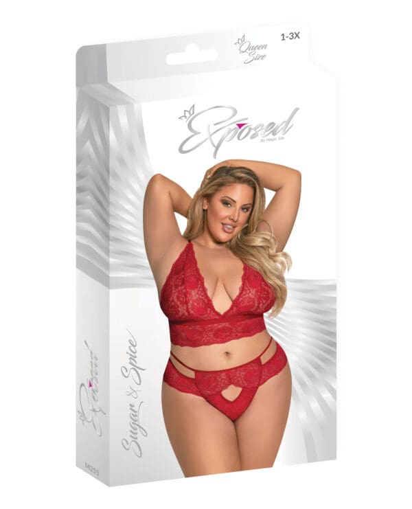 Sugar & Spice Bra & Panty Red QN - Image 4