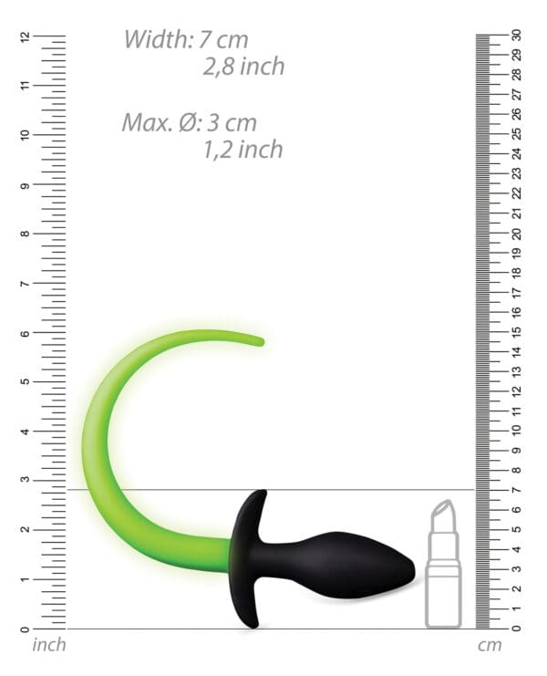 Shots Ouch Puppy Tail Plug - Glow in the Dark - Image 5