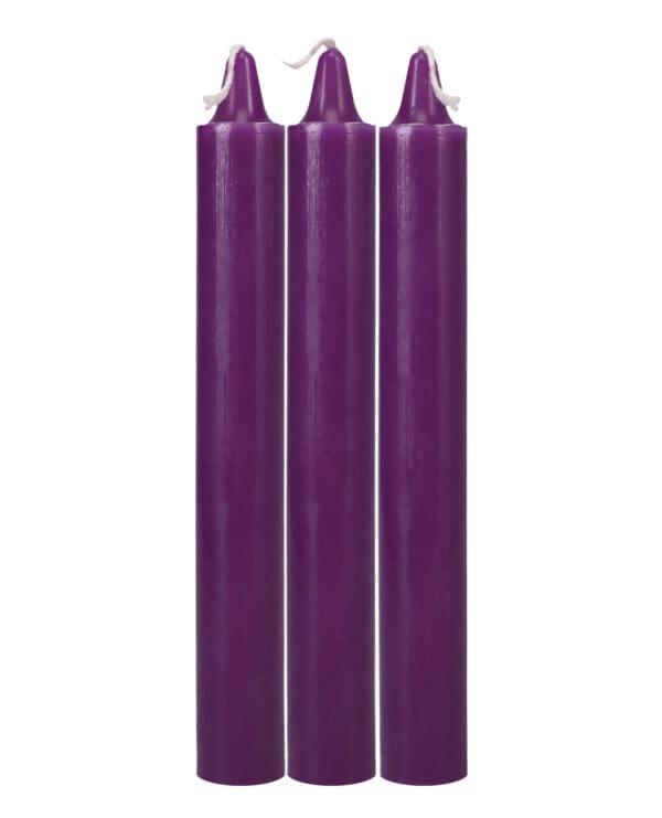 Japanese Drip Candles - Pack of 3 Purple - Image 2