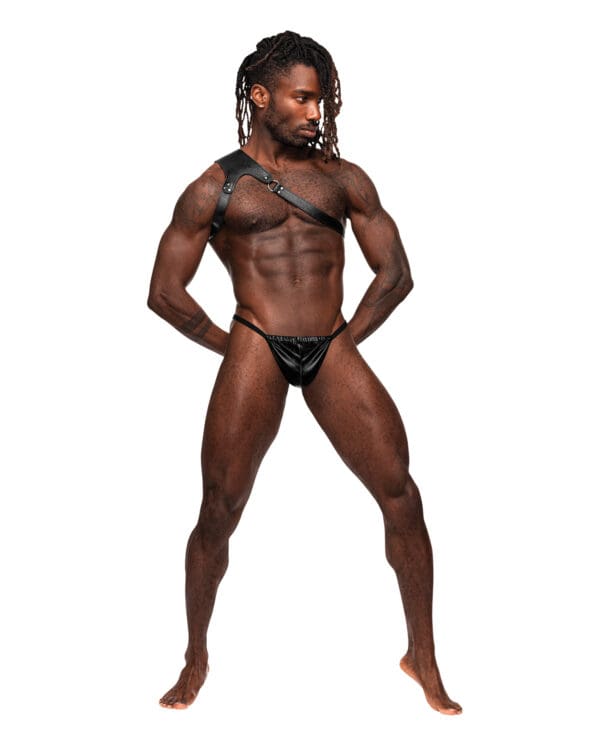 Zodiac PU Leather Shoulder Harness Black O/S - Image 2