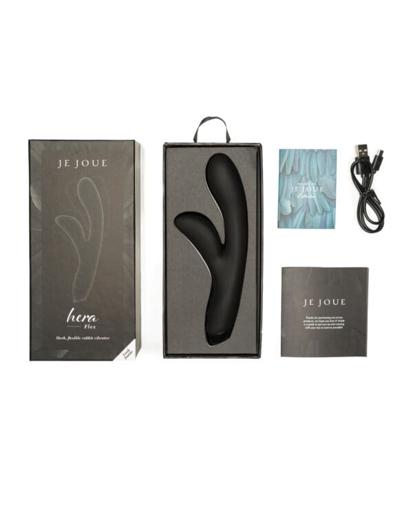 Je Joue Hera Flex Rabbit Vibrator - Black - Image 4