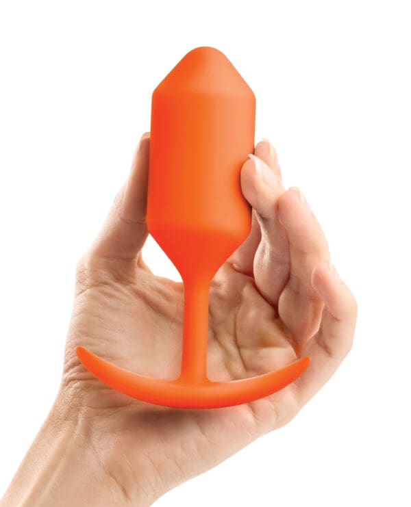 b-Vibe Weighted Snug Plug 3 - 180 g Orange - Image 4