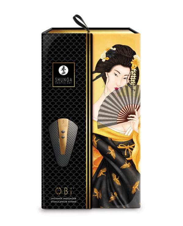 Shunga Obi Intimate Massager - Black - Image 4
