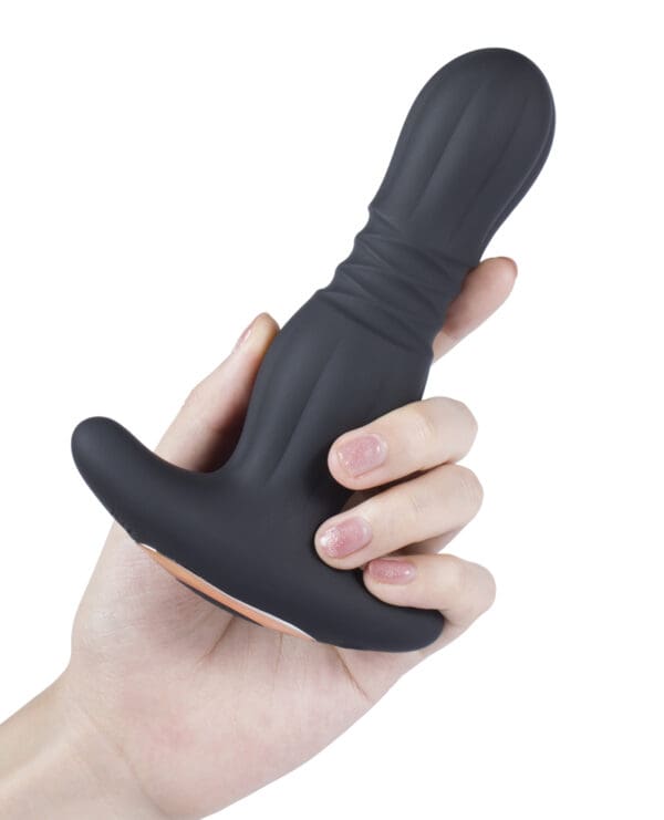 Agas Thrusting Butt Plug w/ Remote Control - Black - Image 3