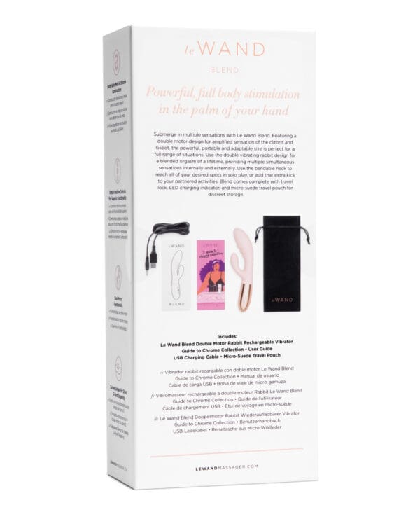 Le Wand BLEND Double Motor Rabbit Rechargeable Vibrator - Rose Gold - Image 2