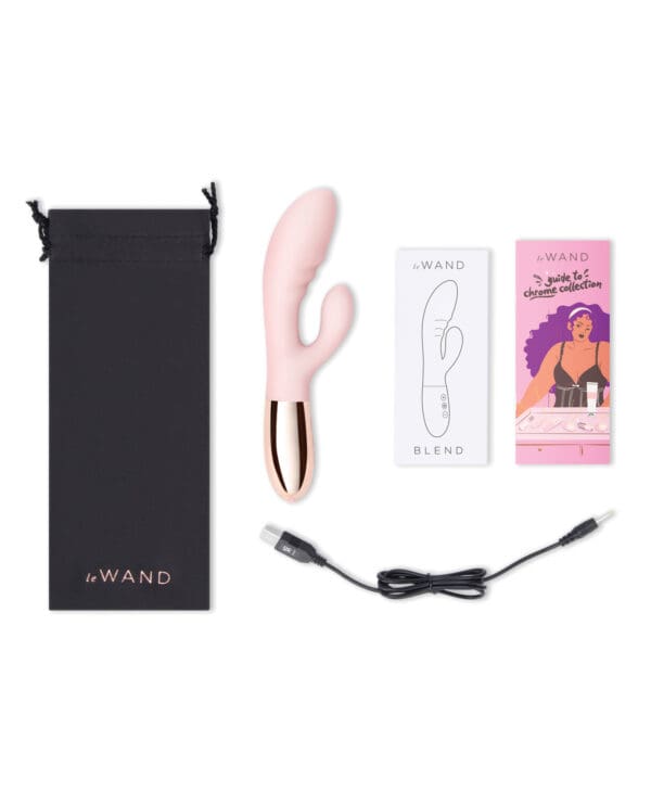 Le Wand BLEND Double Motor Rabbit Rechargeable Vibrator - Rose Gold - Image 5