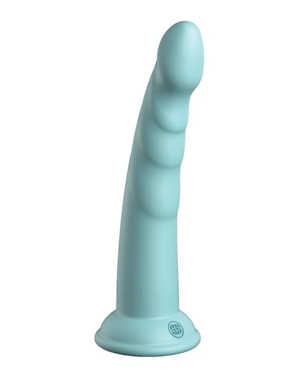 Dillio Platinum 7" Slim Seven Silicone Dildo - Teal - Image 2