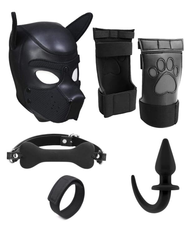 Shots Ouch Puppy Play Complete Kit - LXL Black - Image 3
