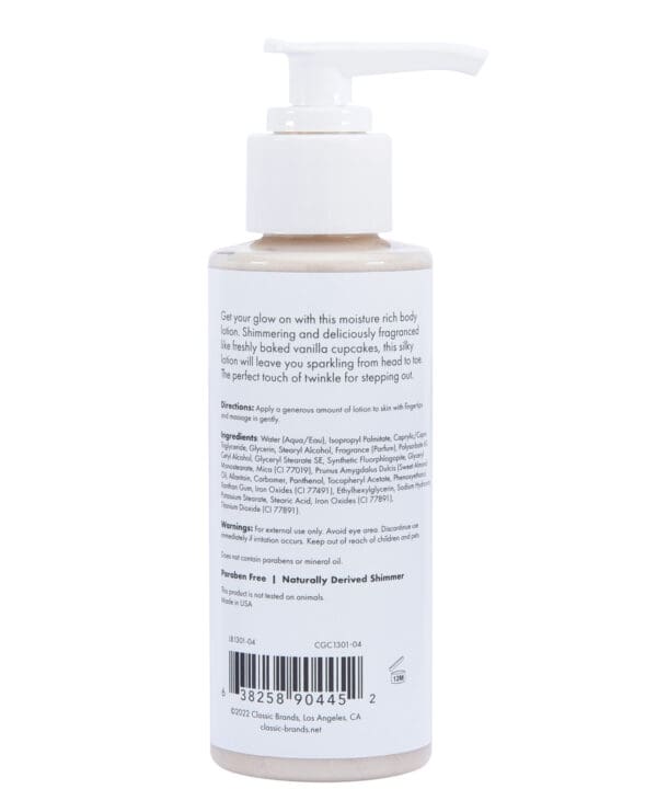 CGC Glow Pink Cupcake Shimmer Body Lotion - 4 oz Gold - Image 2