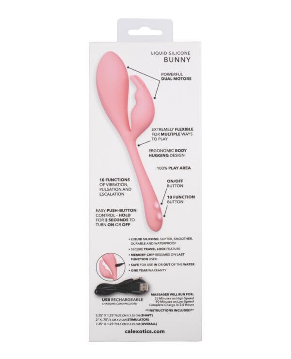 Elle Liquid Silicone Bunny - Pink - Image 2