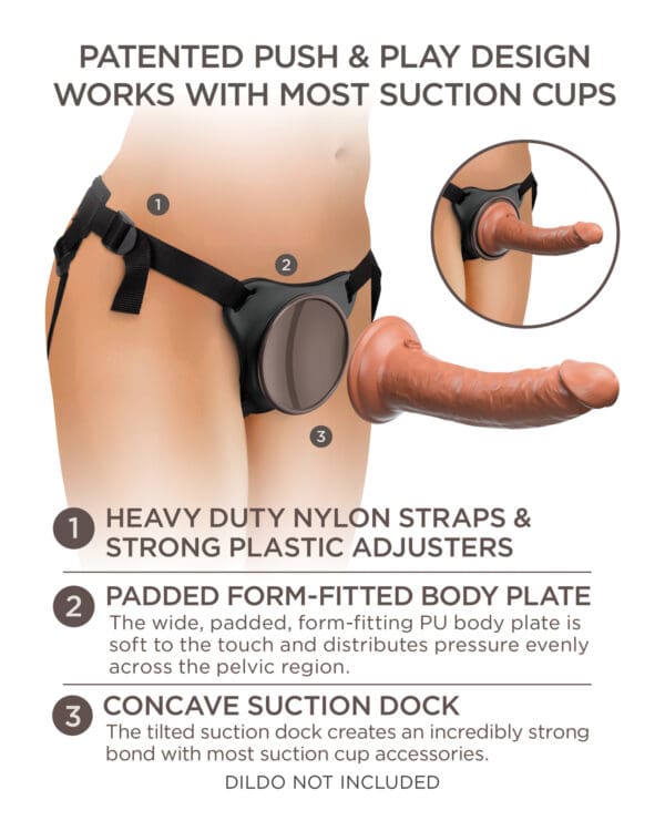 King Cock Elite Comfy Body Dock Strap On Harness - Black - Image 5