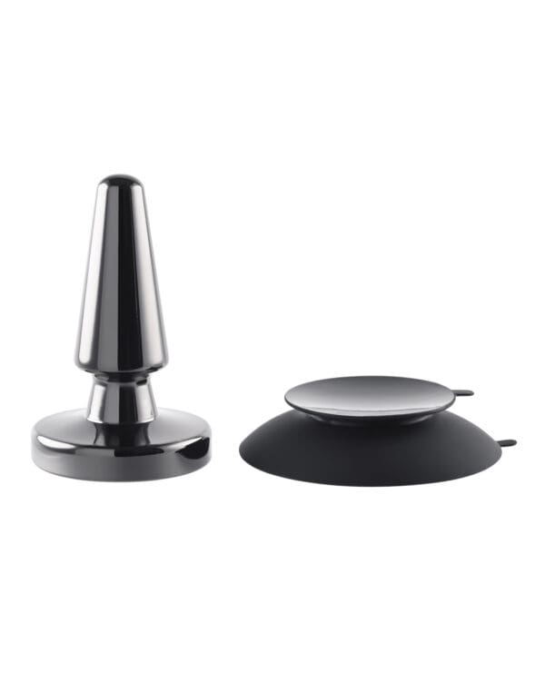 Evolved Beginner Vibrating Rechargeable Metal Plug - Black - Image 5