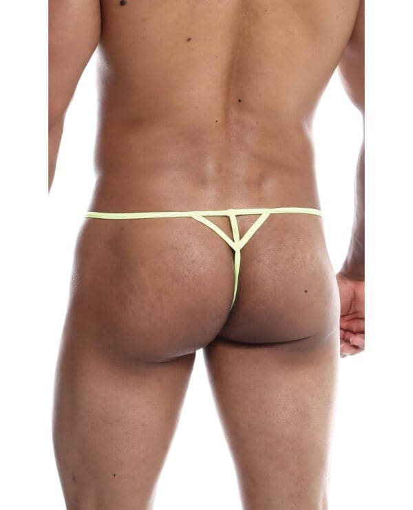 Male Basics Sinful Hipster Wow T Thong G-String Yellow Print SM - Image 3